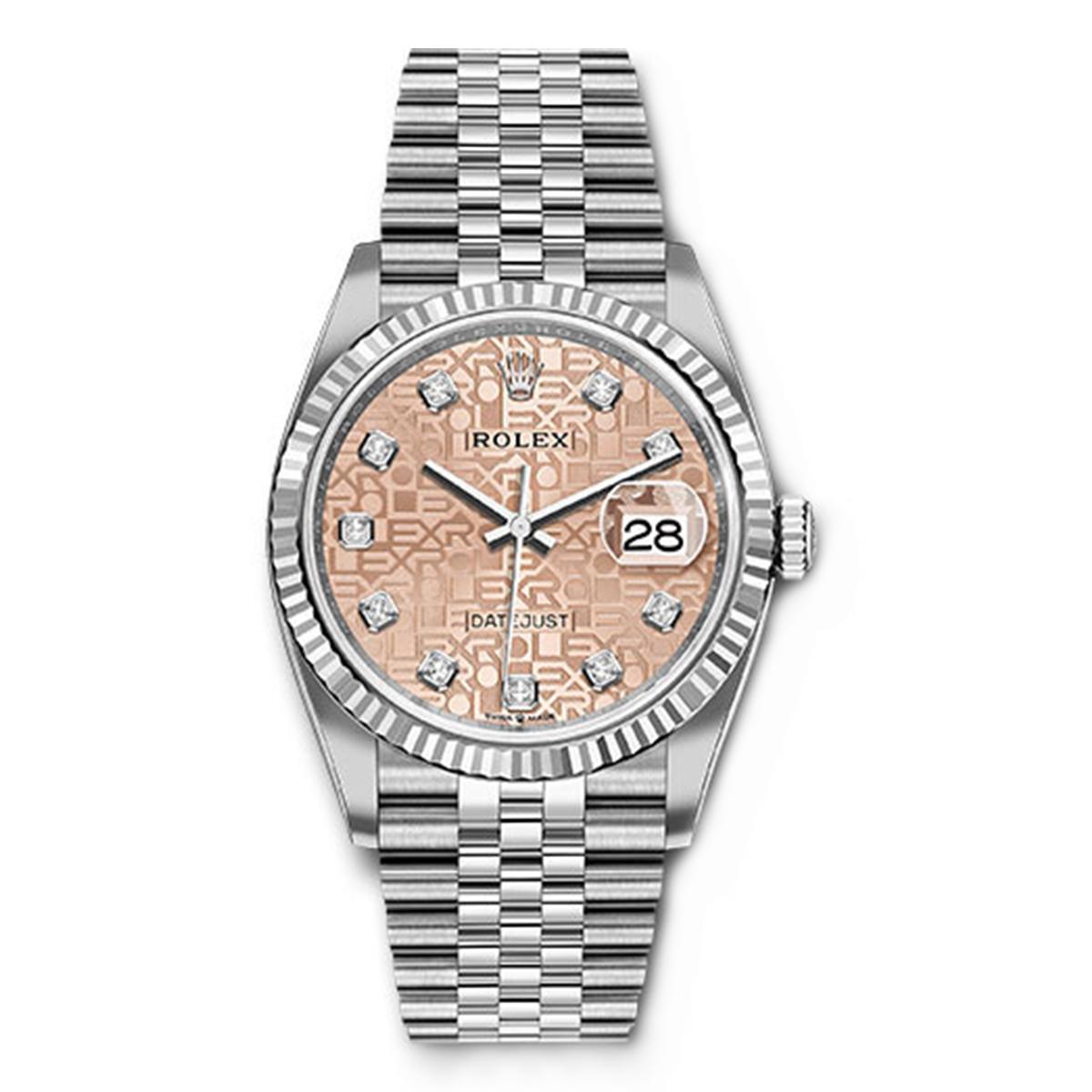 Đồng Hồ Rolex Datejust 126234 36mm Nam Hồng Xám