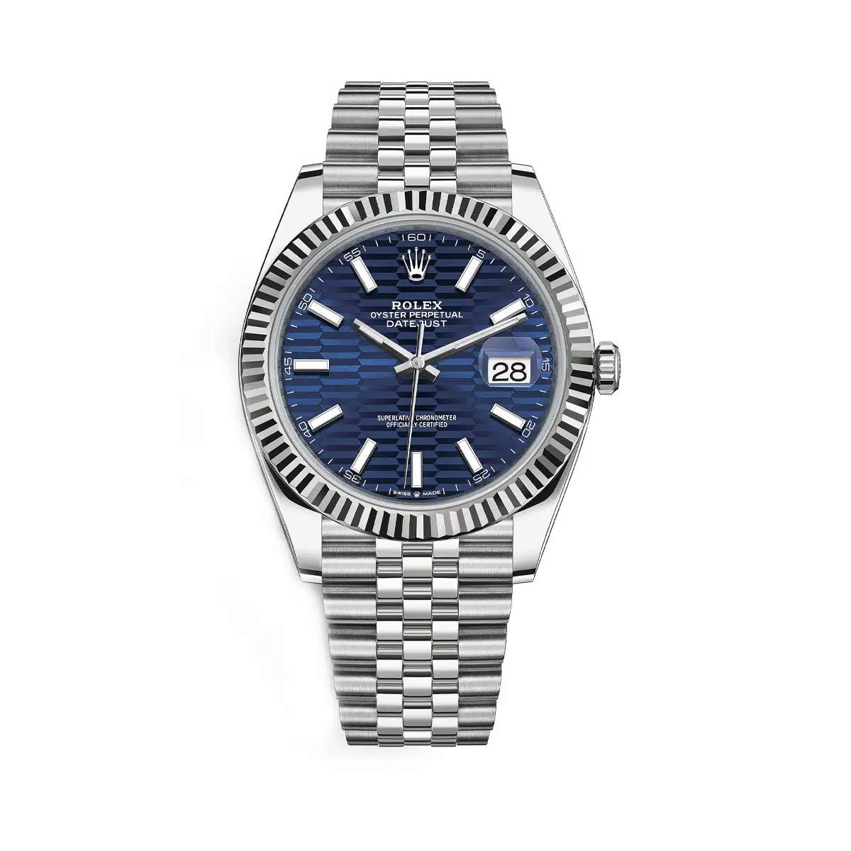 Đồng Hồ Rolex Datejust 126334 41mm Nam Xanh Xám