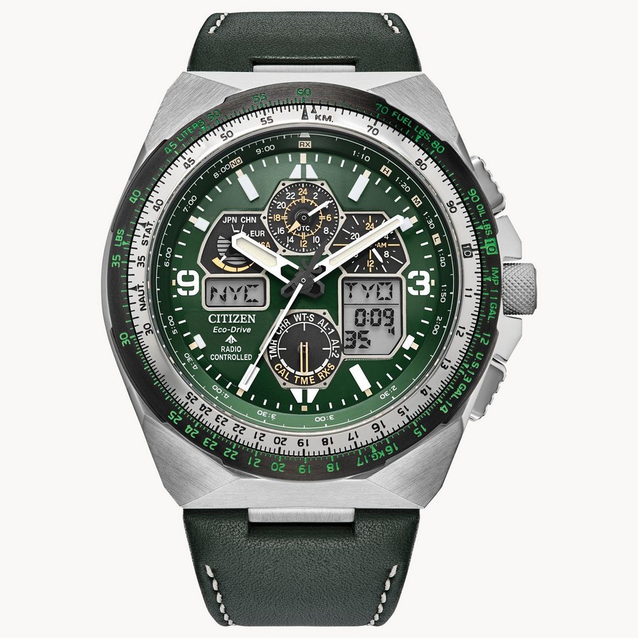 Đồng Hồ Citizen Promaster Skyhawk A-T Nam Xanh Rêu Xám