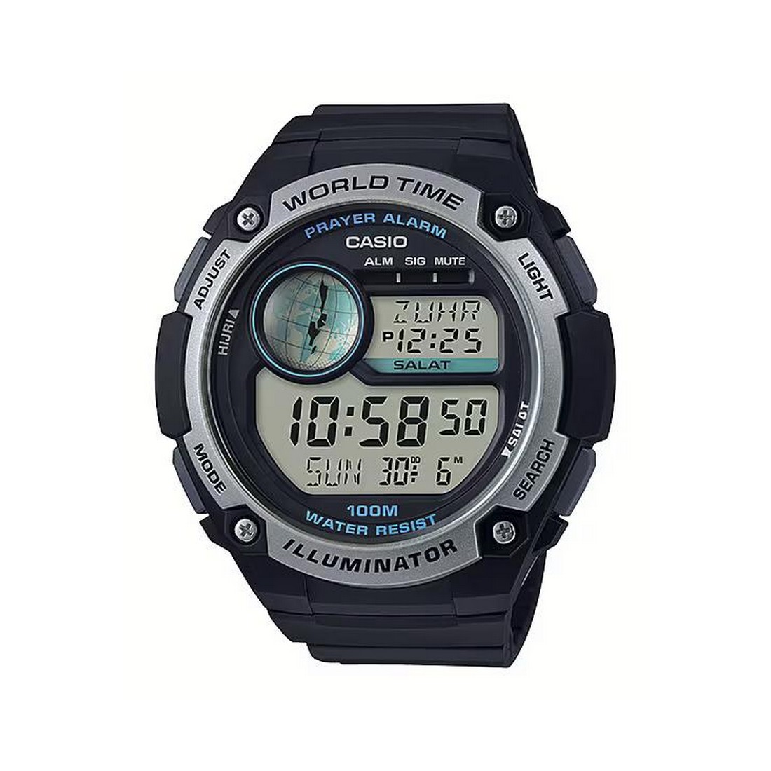 Đồng Hồ Casio Cpa-100-1Av Nam Đen Xám