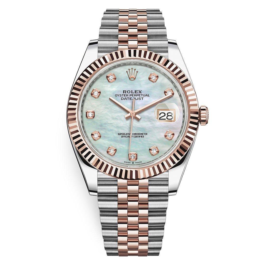 Đồng Hồ Rolex Datejust 126331 MOP 41mm Nam Vàng Hồng Xám