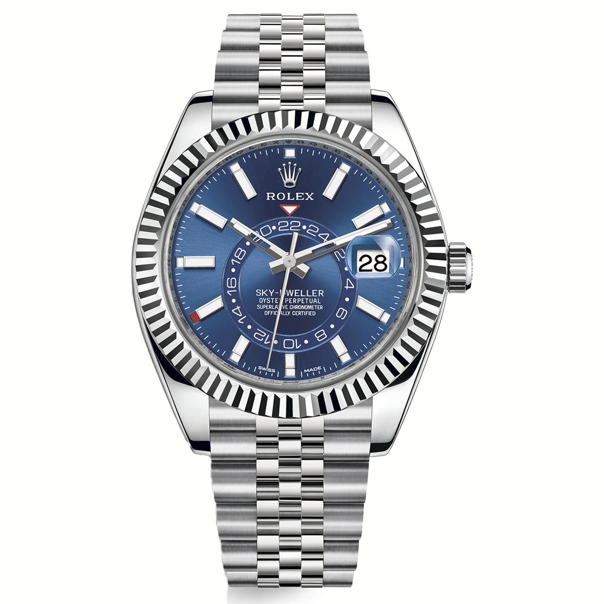 Đồng Hồ Rolex Sky-Dweller 326934 42mm Nam Xanh Xám