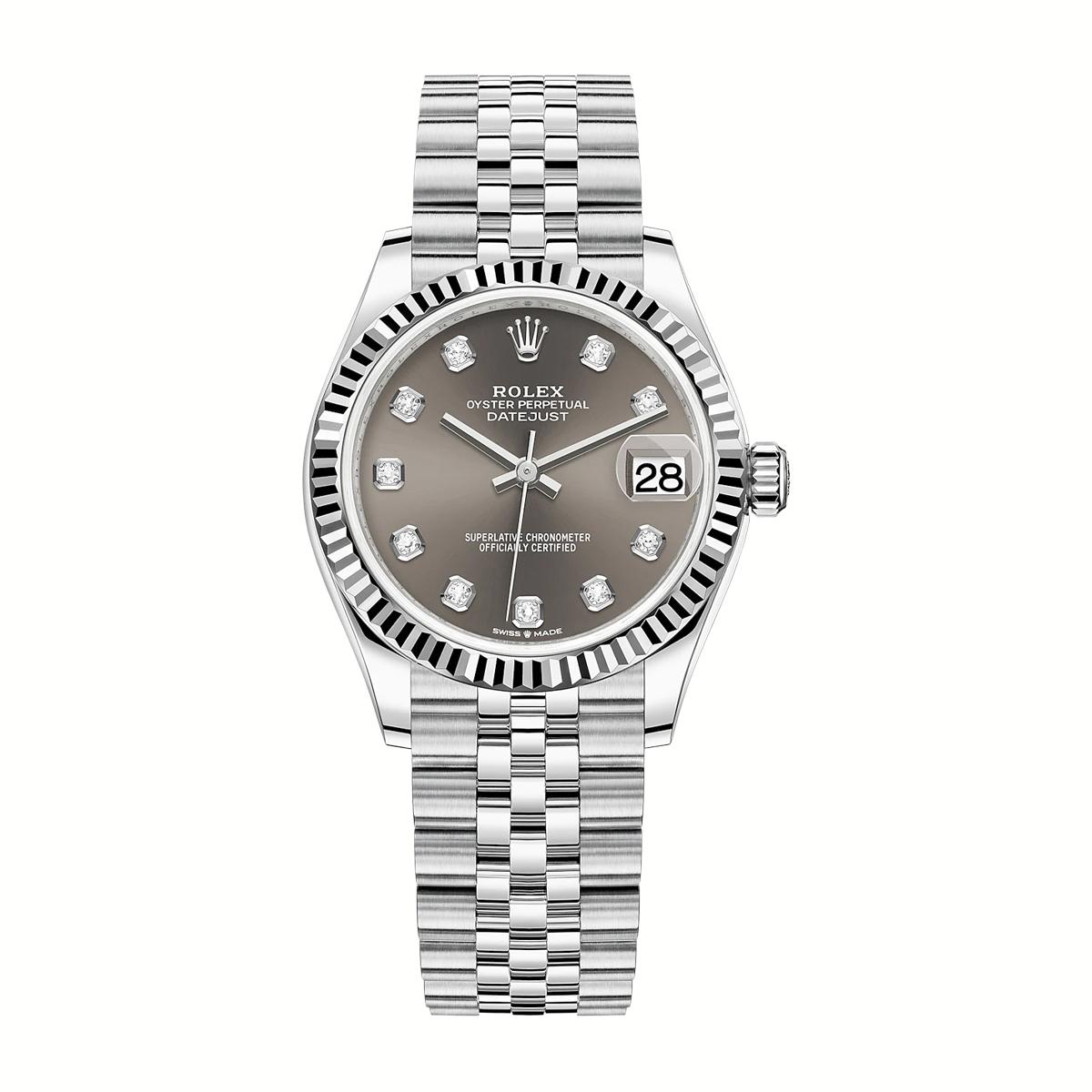 Đồng Hồ Rolex Datejust 278274-0008 31mm Nữ Nâu Xám