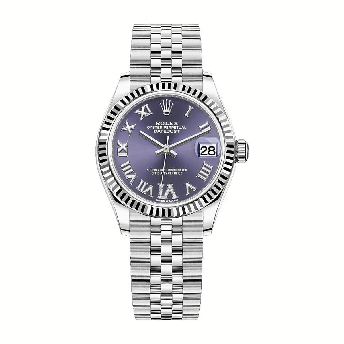 Đồng Hồ Rolex Datejust 278274-0026 31mm Nữ Tím Xám