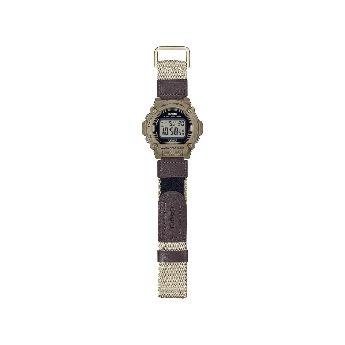 Đồng Hồ Casio W-219Hb-5Av Nam Nâu