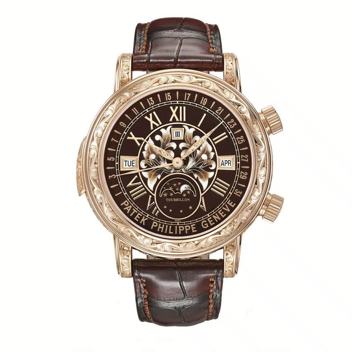 Đồng Hồ Patek Philippe Grand Complications 6002R-001 44mm Nam Vàng Nâu