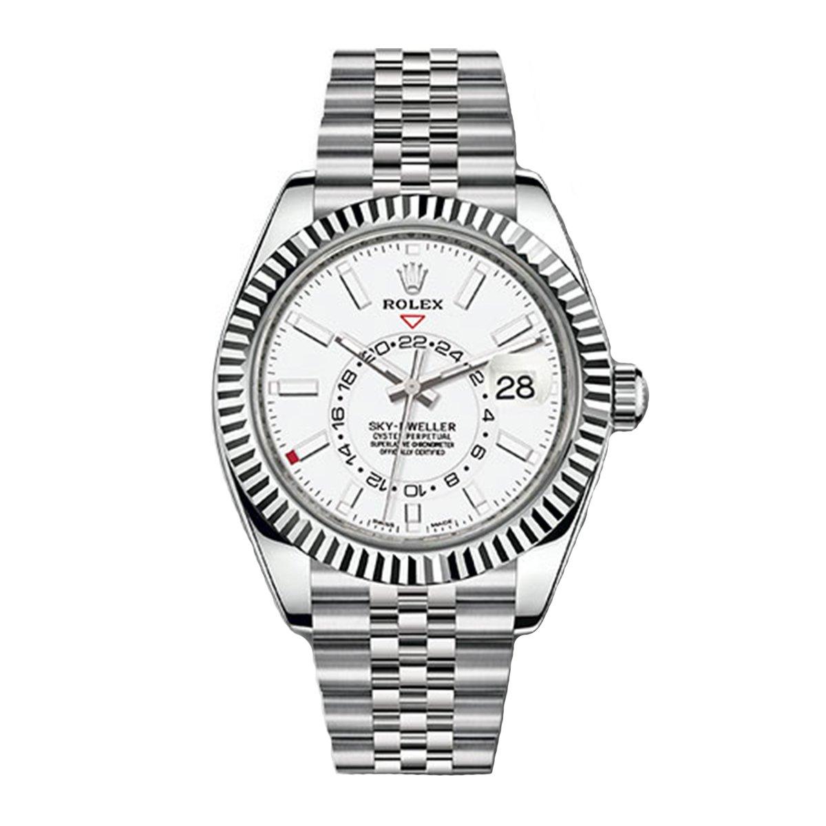 Đồng Hồ Rolex Sky-Dweller 326934 42mm Nam Trắng Xám