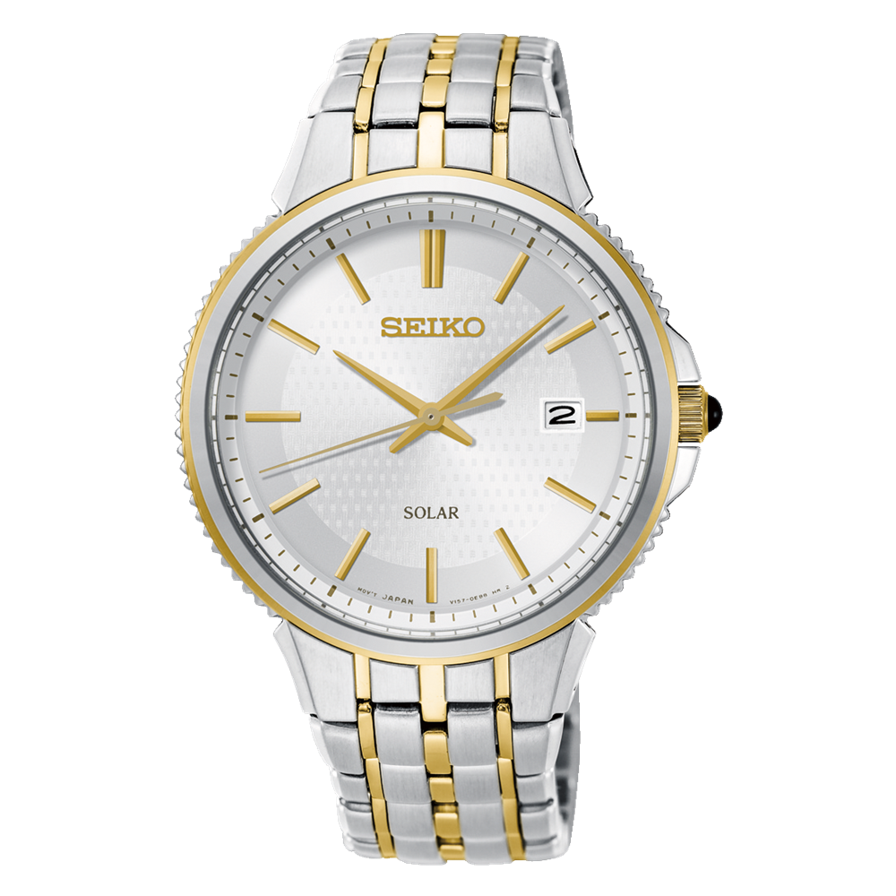 Đồng Hồ Seiko SNE508 Nam Xám Vàng