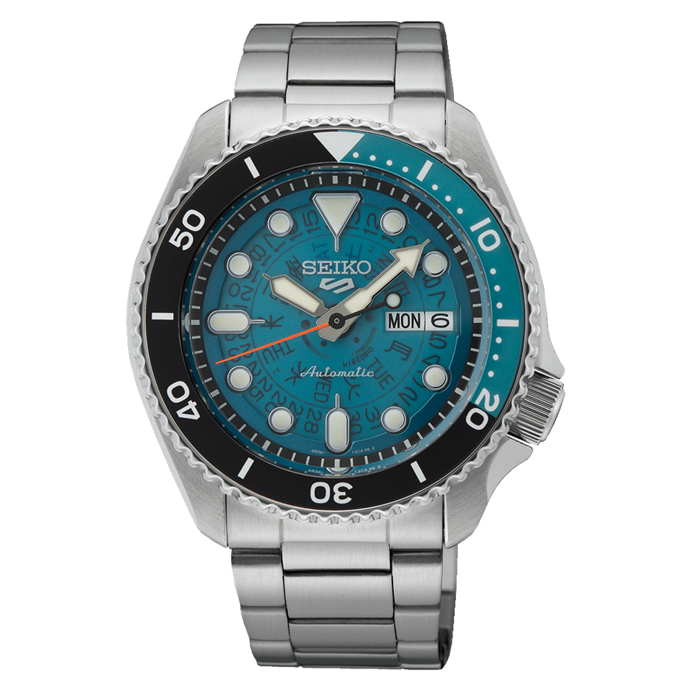 Đồng Hồ Seiko 5 Sports SRPJ45 Nam Xám Xanh