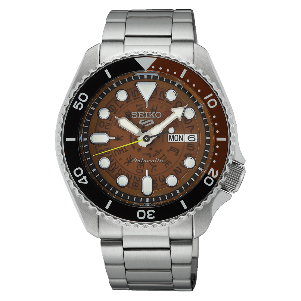 Đồng Hồ Seiko 5 Sports SRPJ47 Nam Xám Nâu