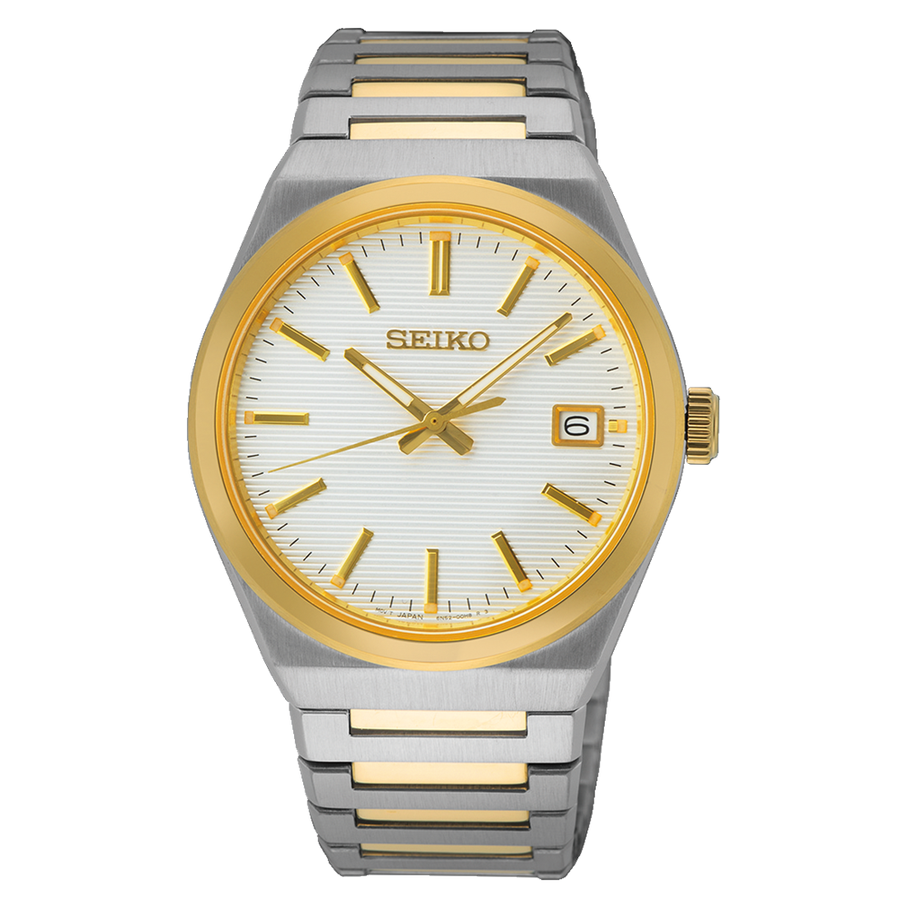 Đồng Hồ Seiko SUR558 Nam Vàng Xám