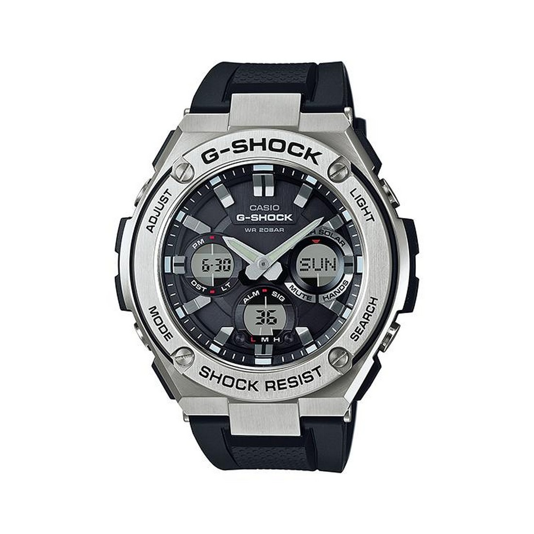 Đồng Hồ Casio Gst-S110-1A Nam Đen Xám