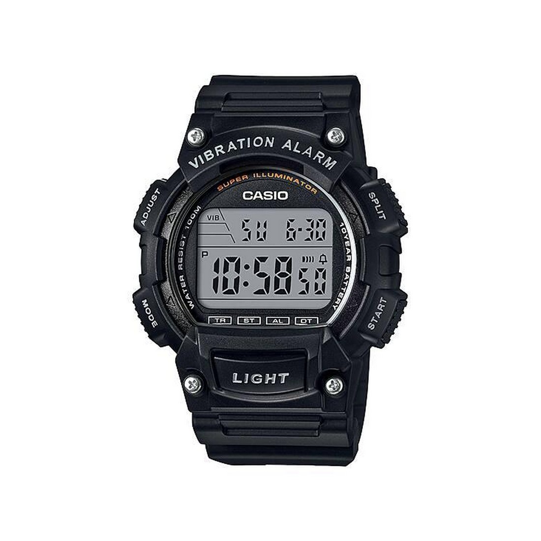 Đồng Hồ Casio W-736H-1Av Nam Đen