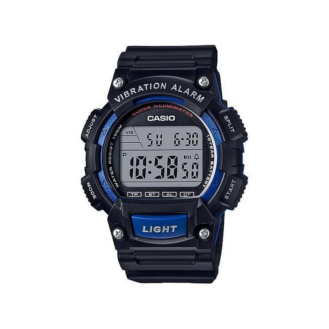 Đồng Hồ Casio W-736H-2Av Nam Đen Xanh