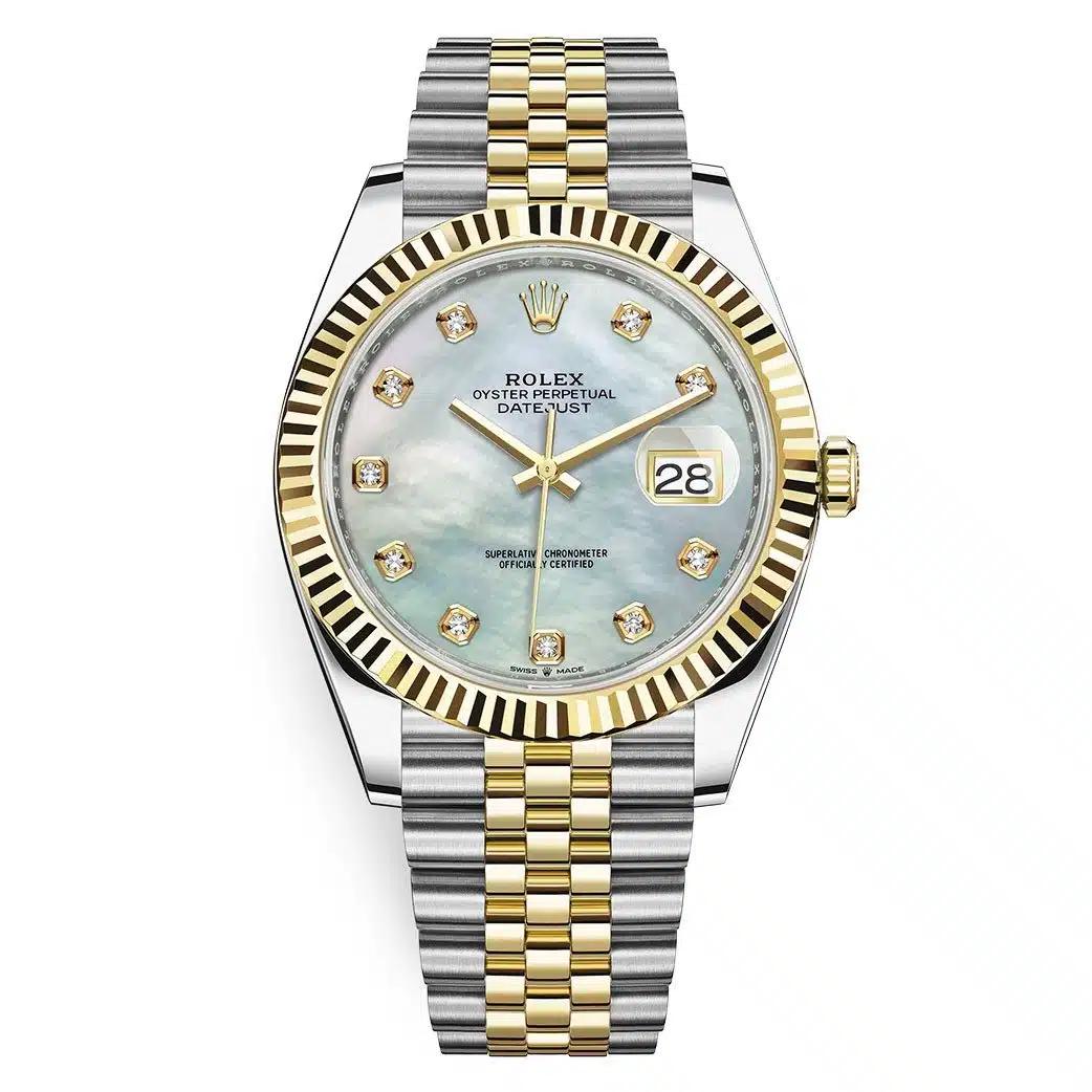 Đồng Hồ Rolex Datejust 126333 MOP 41mm Nam Vàng Xám