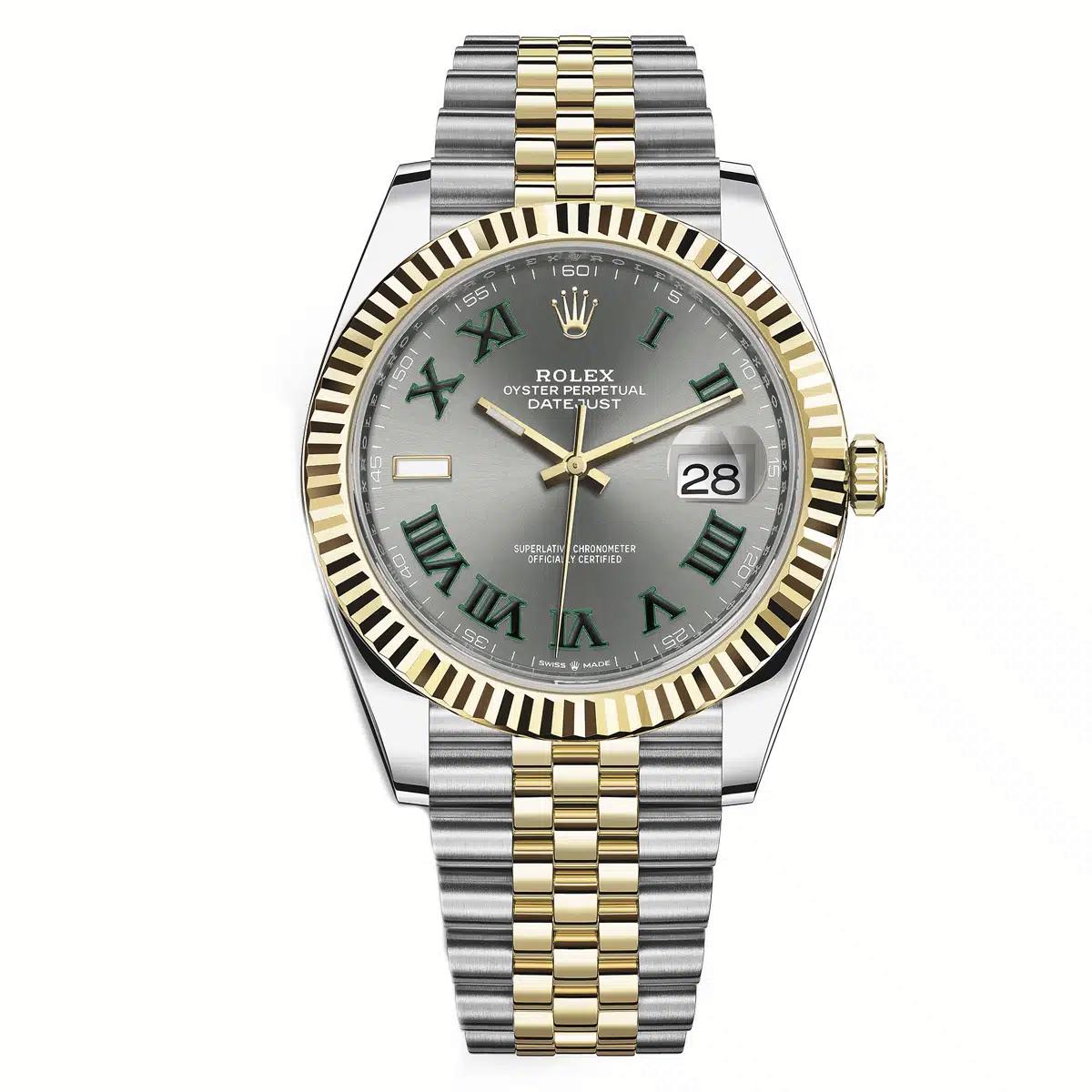 Đồng Hồ Rolex Datejust 126333 41mm Nam Xám Vàng