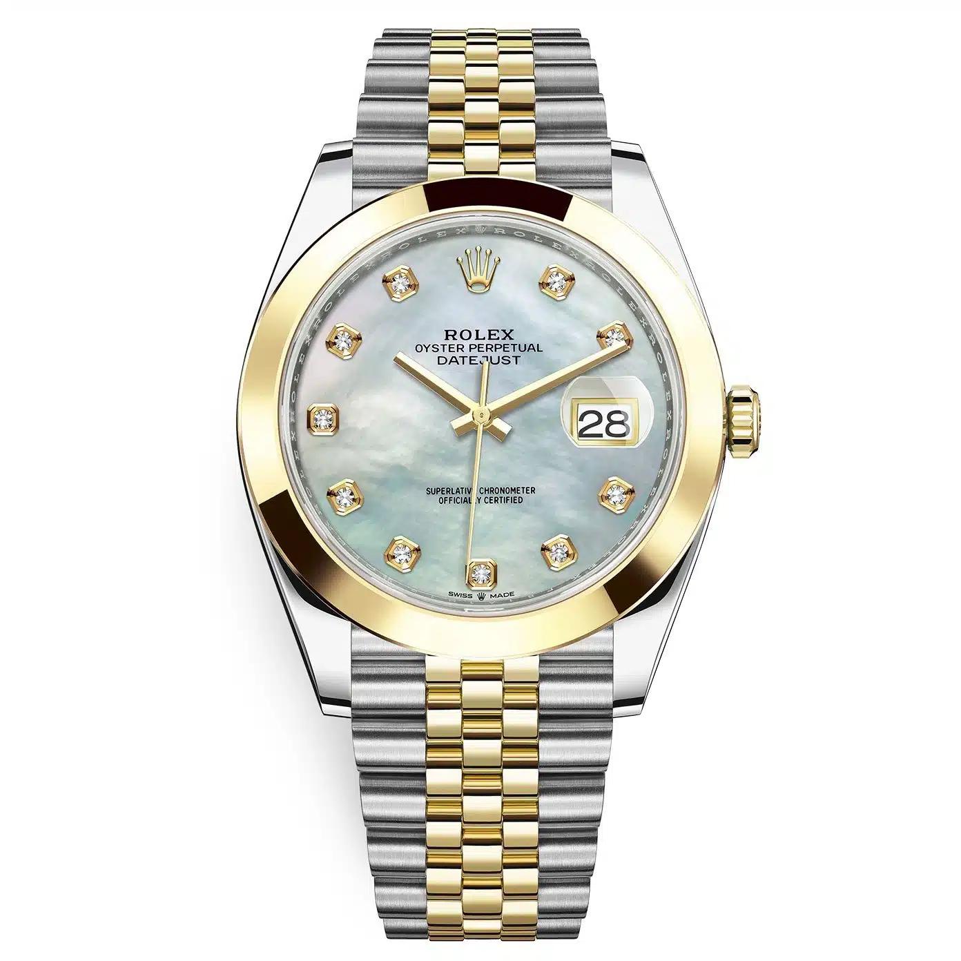 Đồng Hồ Rolex Datejust 126303-0018 MOP 41mm Nam Vàng Xám