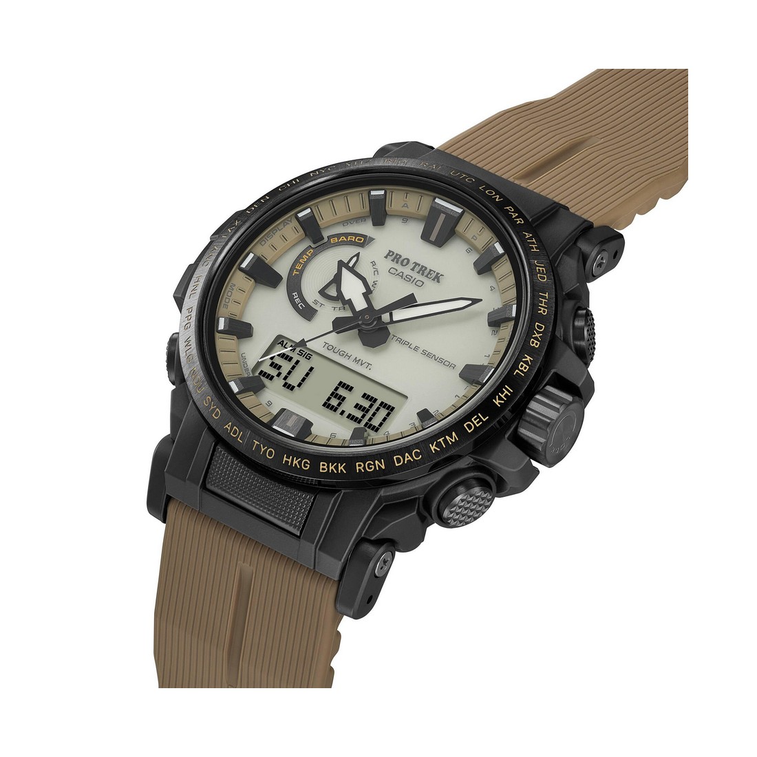 Đồng Hồ Casio Prw-61Ld-5 Nam Nâu Đen