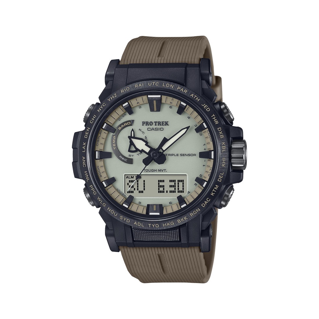 Đồng Hồ Casio Prw-61Ld-5 Nam Nâu Đen