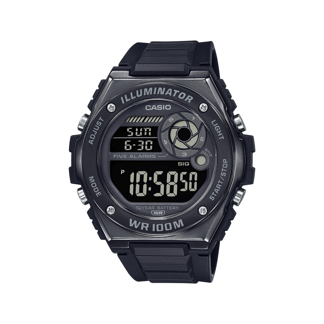 Đồng Hồ Casio Mwd-100Hb-1Bv Nam Đen Xám