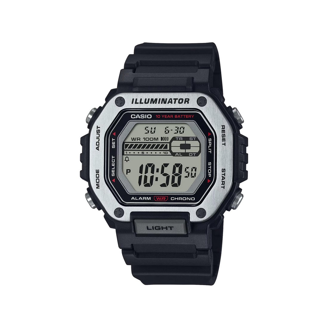 Đồng Hồ Casio Mwd-110H-1Av Nam Đen Xám