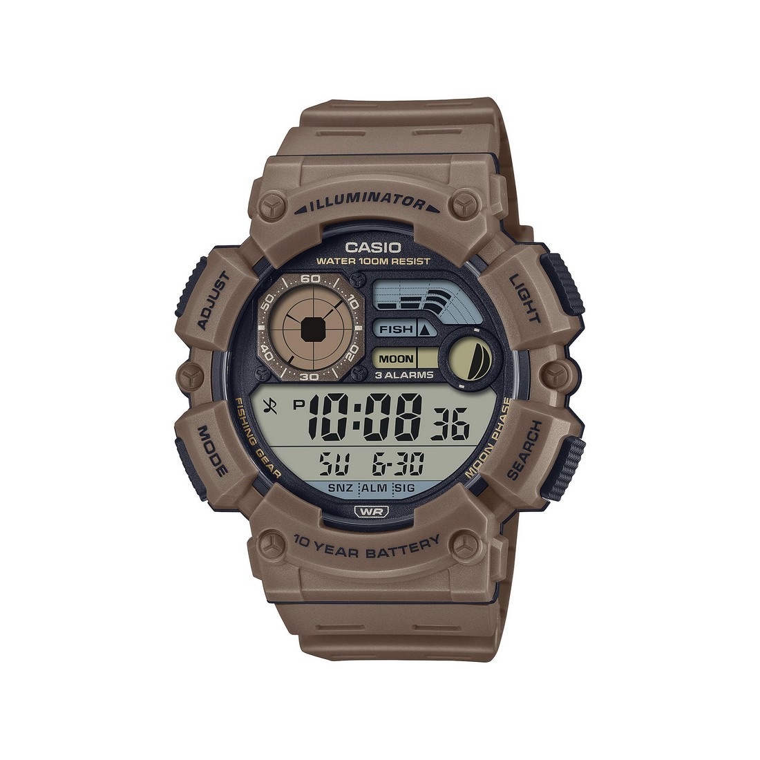 Đồng Hồ Casio Ws-1500H-5Av Nam Nâu Đen