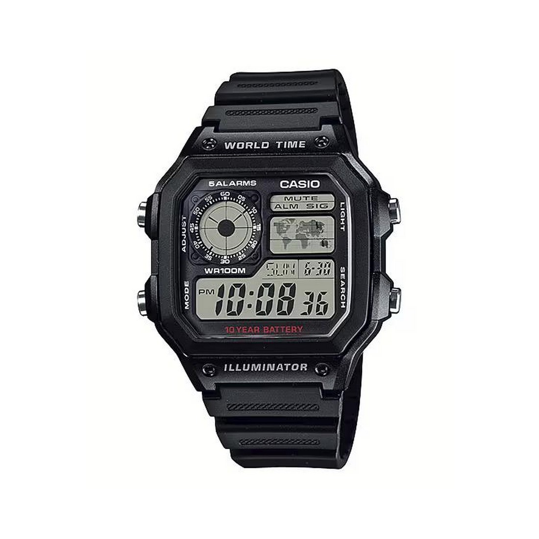 Đồng Hồ Casio Ae-1200Wh-1Av Nam Đen