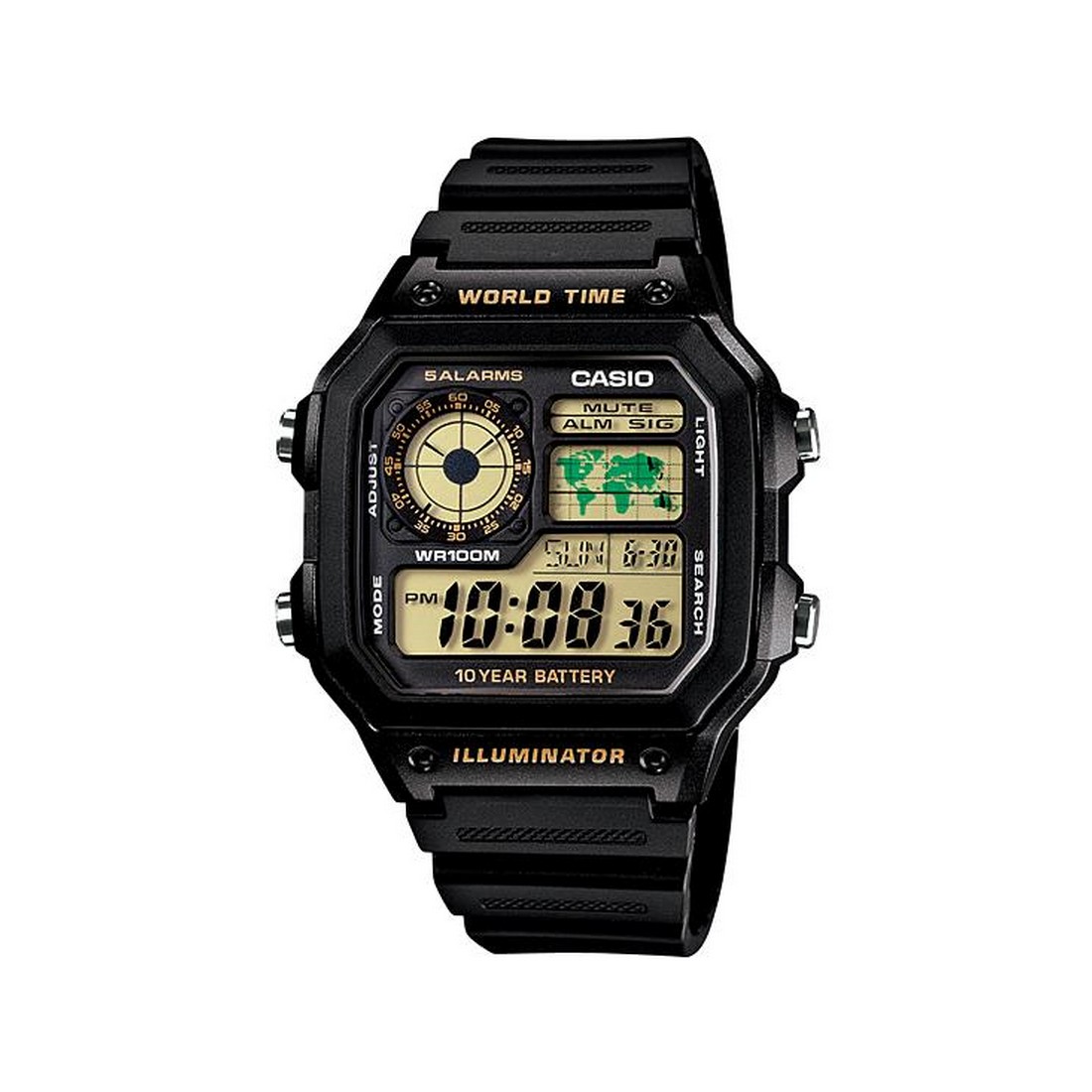 Đồng Hồ Casio Ae-1200Wh-1Bv Nam Đen