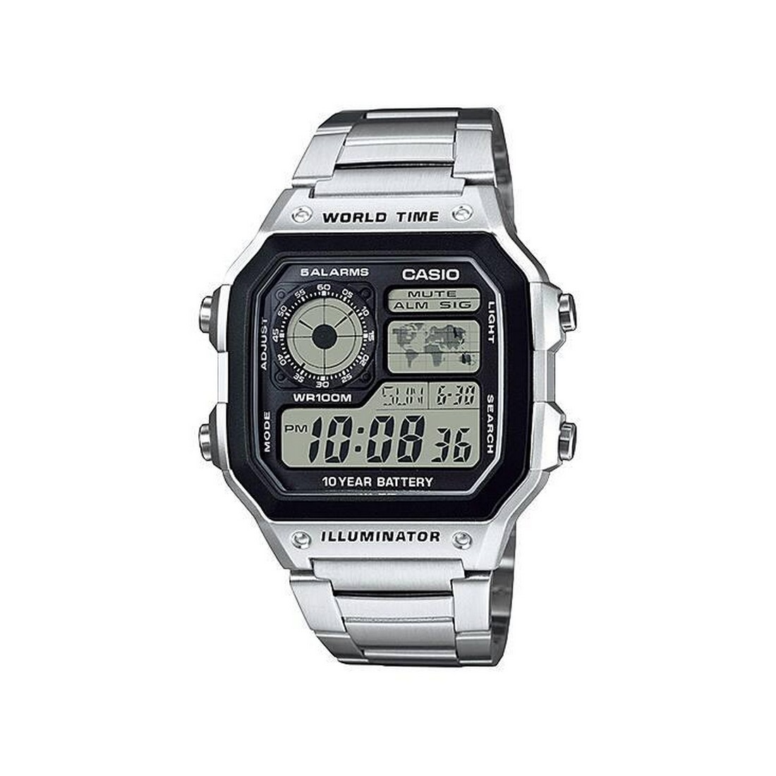 Đồng Hồ Casio Ae-1200Whd-1Av Nam Xám Đen