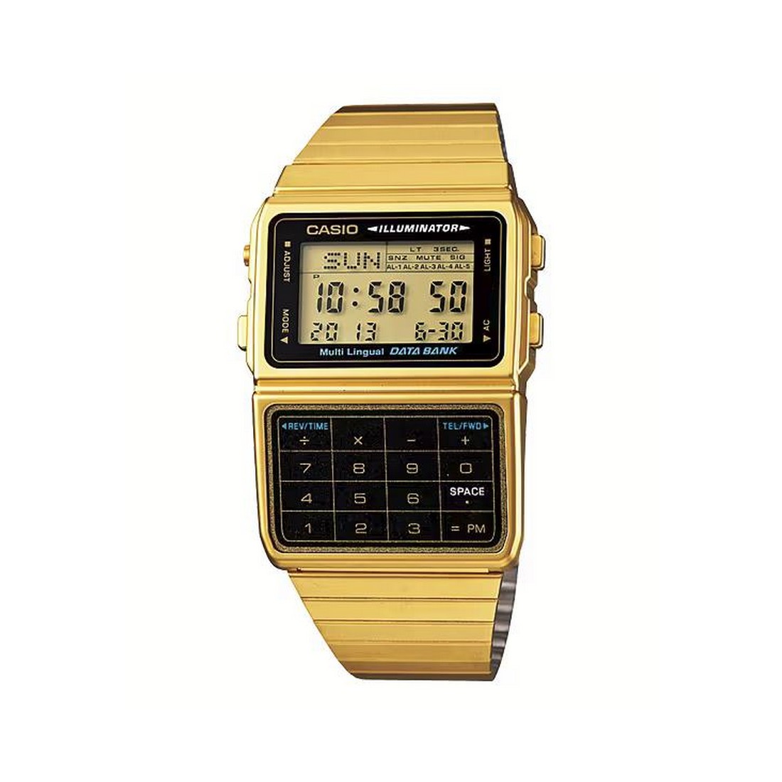 Đồng Hồ Casio Dbc-611G-1 Nam Vàng Đen