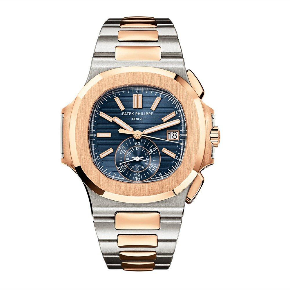 Đồng Hồ Patek Philippe Nautilus 5980-1AR-001 40.5mm Nam Xanh Vàng Xám