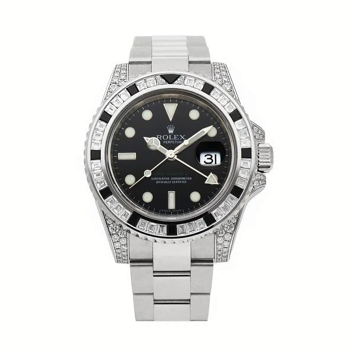 Đồng Hồ Rolex GMT Master II 116759SANR 40mm Nam Đen Xám