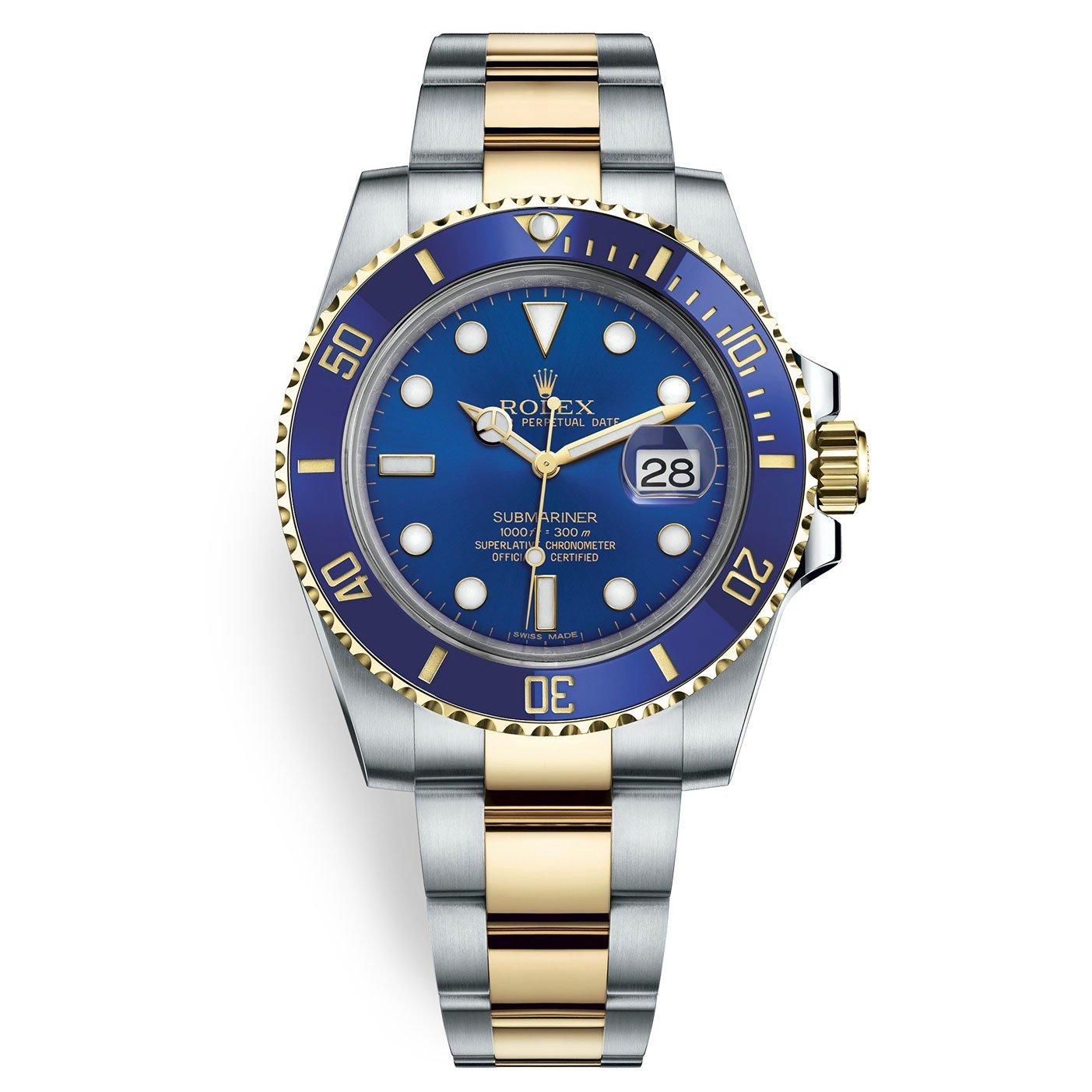 Đồng Hồ Rolex Submariner Date 126613LB 41mm Nam Xanh Vàng Xám