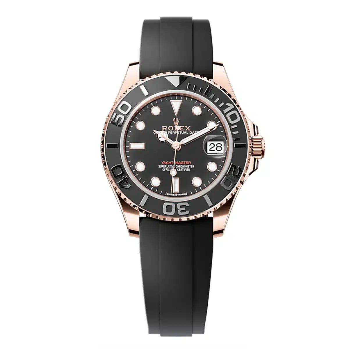 Đồng Hồ Rolex Yacht-Master 268655 37mm Nam Đen Vàng Hồng