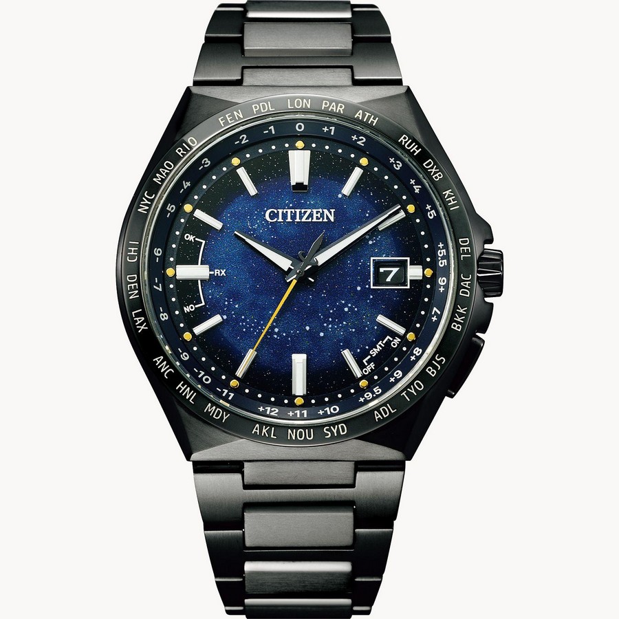 Đồng Hồ Citizen Super Titanium™ Atomic Timekeeping Nam Đen Xanh