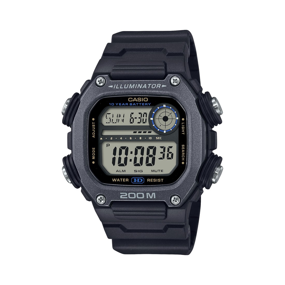 Đồng Hồ Casio Dw-291Hx-1Av Nam Đen Xám