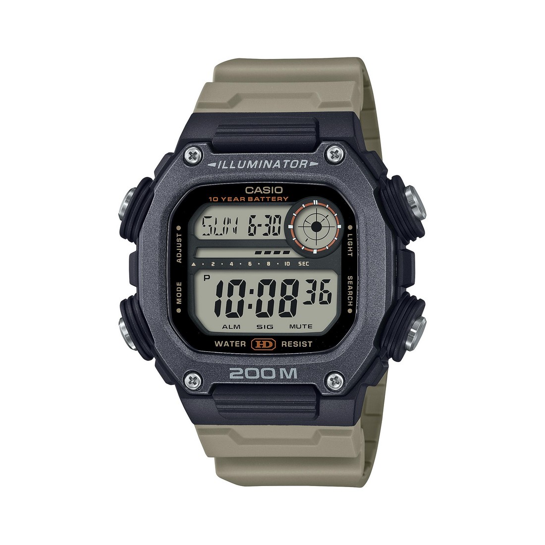 Đồng Hồ Casio Dw-291Hx-5Av Nam Đen Nâu Nhạt