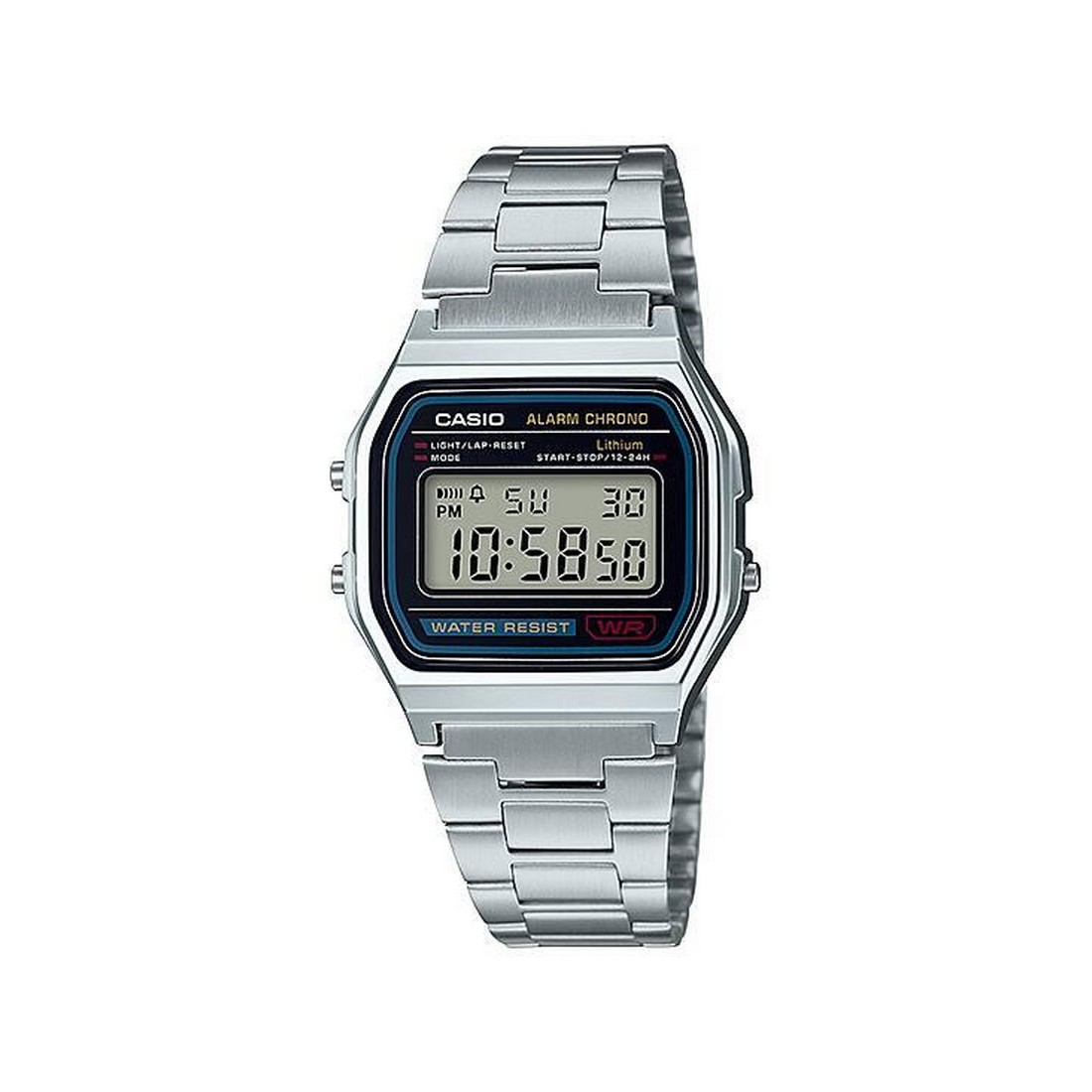 Đồng Hồ Casio A158Wa-1 Nam Xám Đen