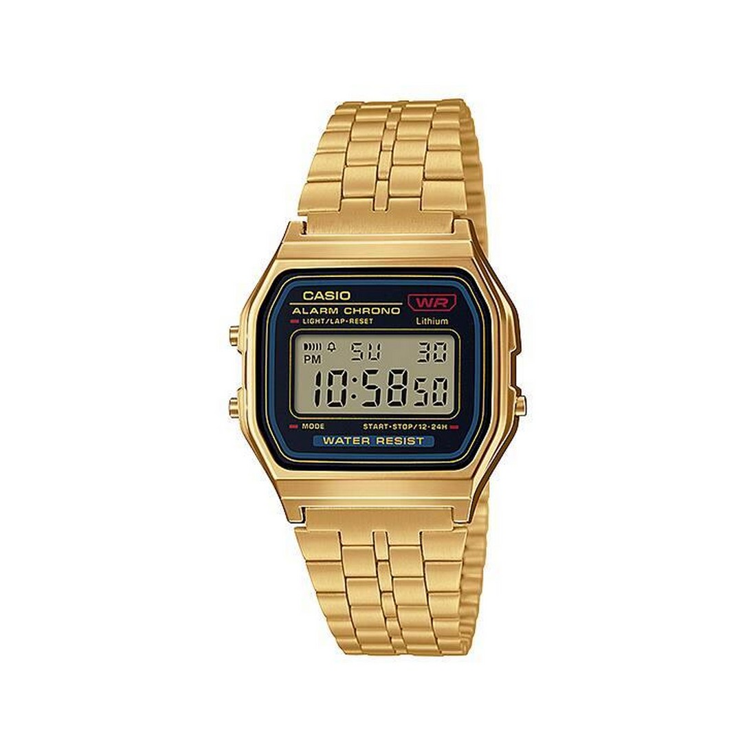 Đồng Hồ Casio A159Wgea-1 Nam Vàng Đen