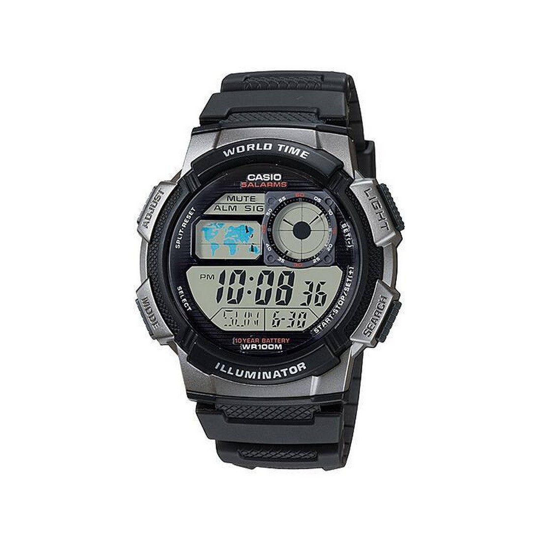 Đồng Hồ Casio Ae-1000W-1Bv Nam Đen Xám