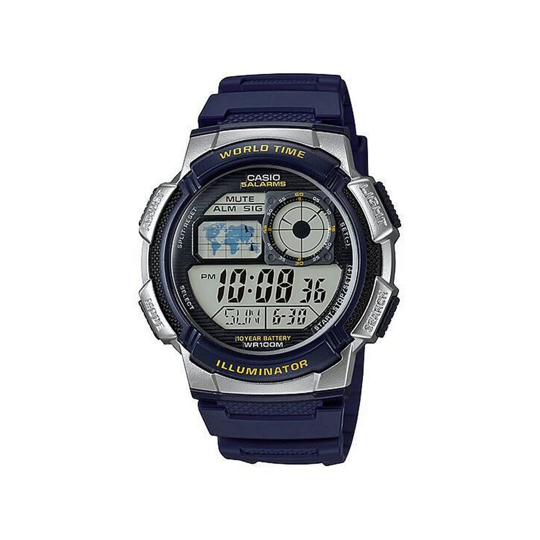 Đồng Hồ Casio Ae-1000W-2Av Nam Xanh Đen Xám