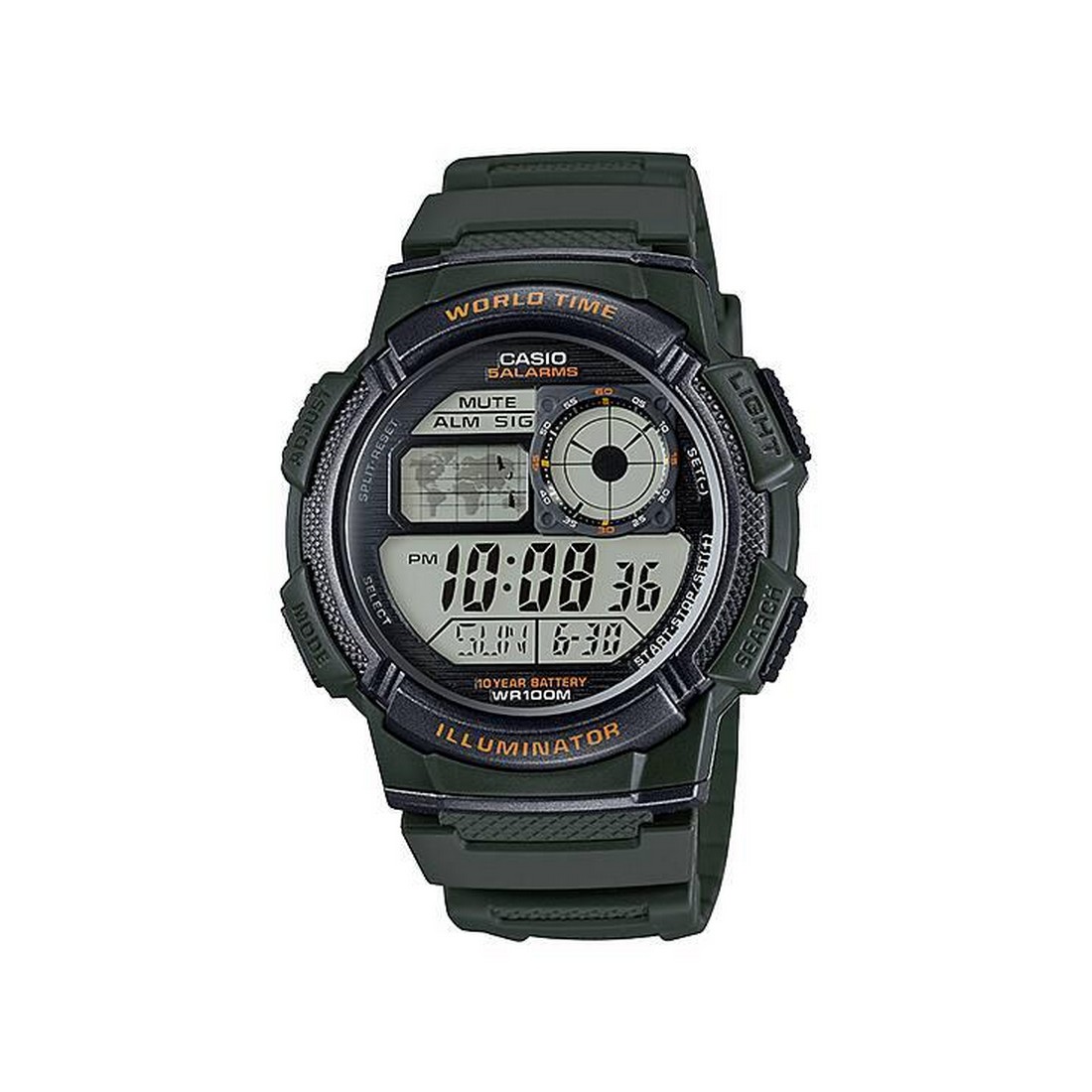 Đồng Hồ Casio Ae-1000W-3Av Nam Xanh Rêu Đen