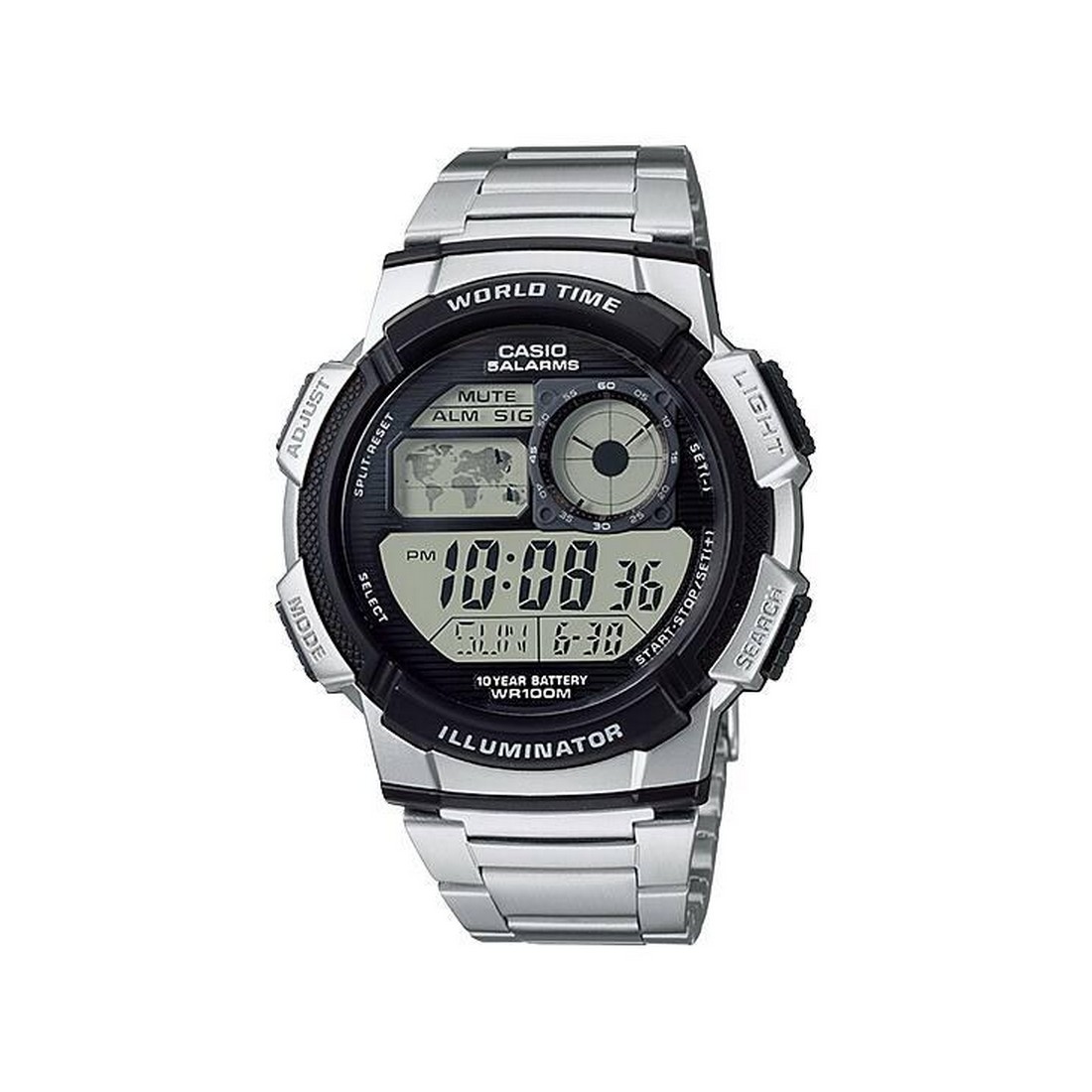 Đồng Hồ Casio Ae-1000Wd-1Av Nam Xám Đen