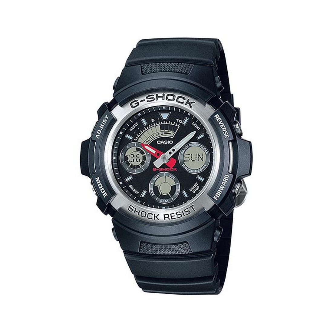 Đồng Hồ Casio Aw-590-1A Nam Xanh Than Xám