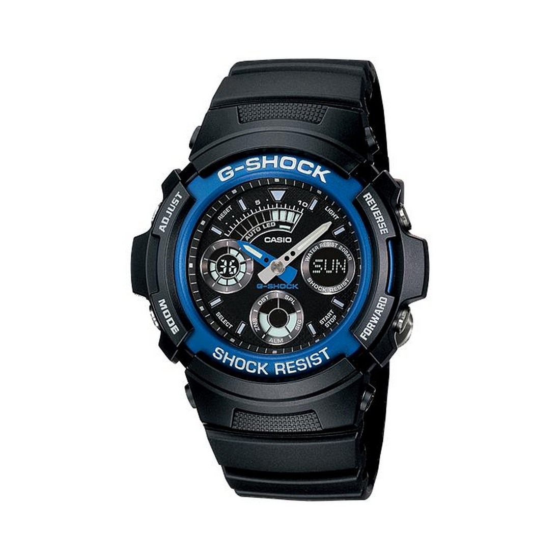 Đồng Hồ Casio Aw-591-2A Nam Đen Xanh