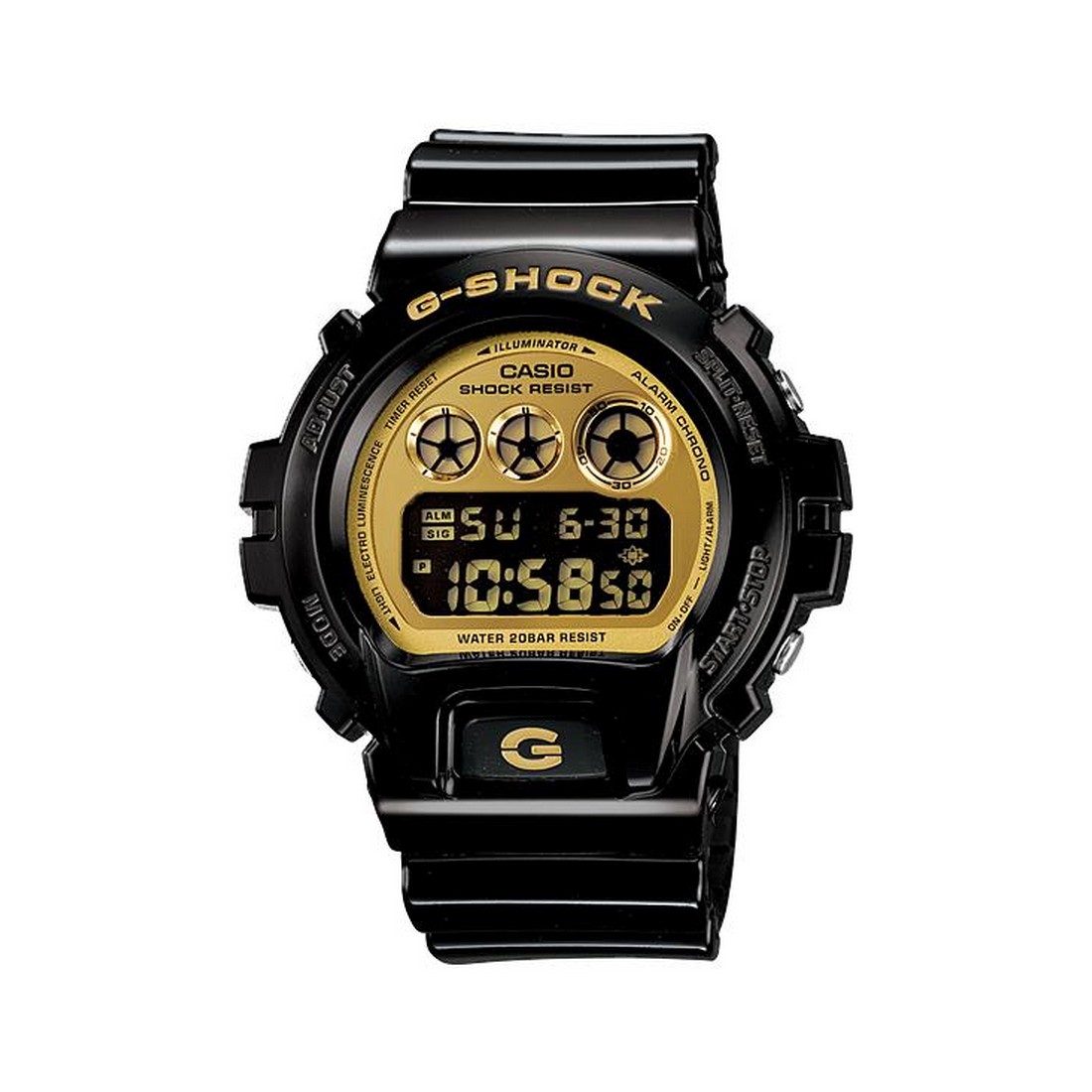 Đồng Hồ Casio Dw-6900Cb-1 Nam Đen Vàng