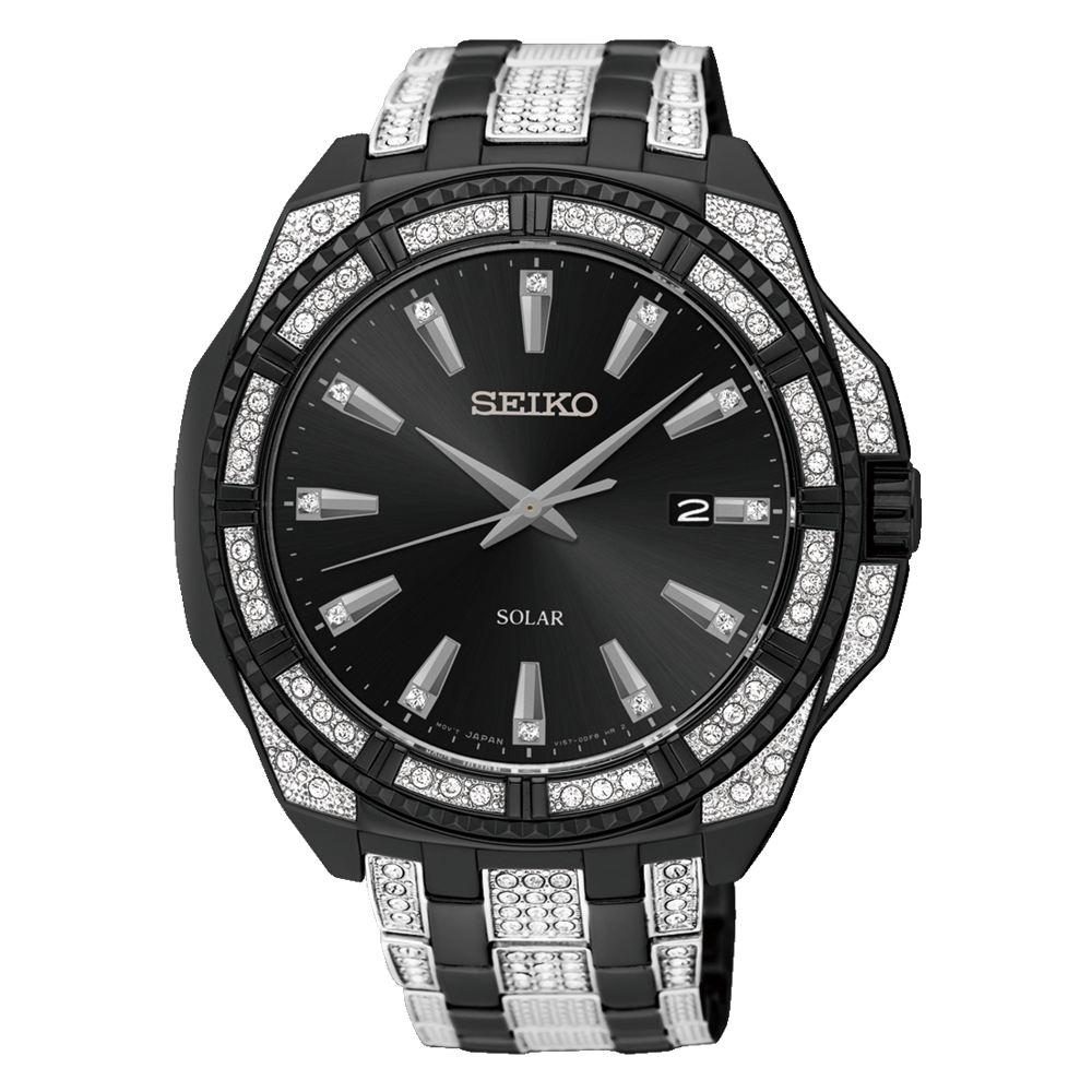 Đồng Hồ Seiko SNE459 Nam Đen Xám