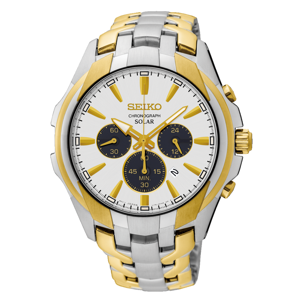 Đồng Hồ Seiko SSC634 Nam Xám Vàng