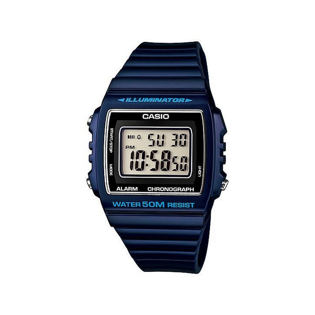 Đồng Hồ Casio W-215H-2Av Nam Xanh Đen