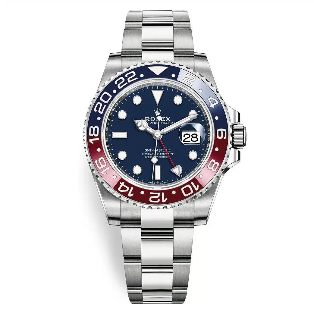 Đồng Hồ Rolex GMT Master II 126719BLRO 40mm Nam Xanh Xám Đỏ